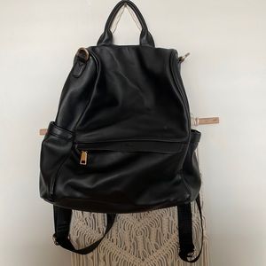 small leather backpack